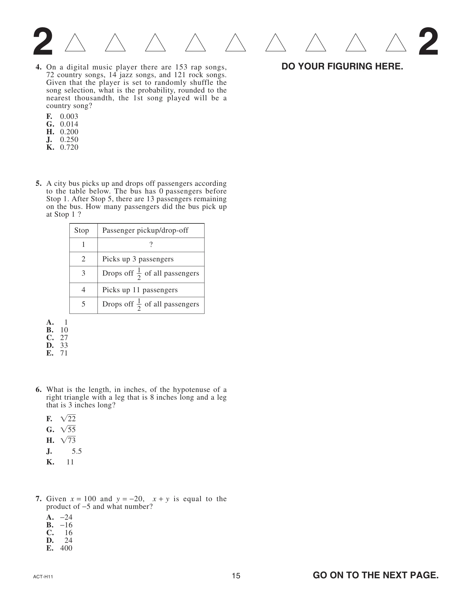 Source page for act-september-2024-form-h11-math-008